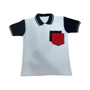 Qualité supérieure Vêtements de rue Prix de gros Couleur bloqué Motif personnalisé tricoté à manches courtes Polo T-shirt hommes - Product Image 1