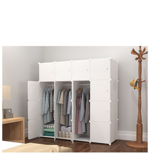 Folding <strong>Portable</strong> <strong>Wardrobe</strong> for Hanging Clothes Combination Armoire Modular Cabinet Storage Organizeral - Product Image 5