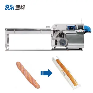 Suk Automatische Qualität Gute Pizza Baguette Kuchen Tasse Mit Datum Hoch geschwindigkeit kissen Verpackungs maschine