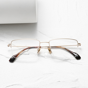 Titanium Full Rim Rectangle <b>Eyeglasses</b> <b>Frames</b> Lightweight Vision Correction for Adults Unisex Solid Color - Product Image 6