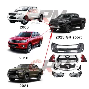 Dönüşüm kiti Bodykit vücut kiti aksesuarları Toyota Hilux Revo Rocco için Facelift vücut kitleri Vigo2005-2022 GR spor 2023 tarzı