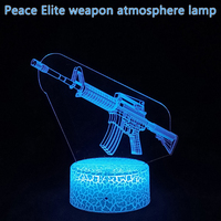 Lampe de table tactile LED à 7 couleurs USB, décoration de table de jeu CSGO Counter Strike, lumière d'ambiance 3D