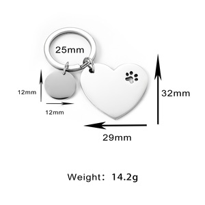 Offre Spéciale acier inoxydable en forme de coeur Couple plaqué or métal artisanat hôtel Sublimation blanc métal bijoux pendentif à breloques - Product Image 3