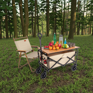 Düşük fiyat açık piknik plaj kamp vagon kamp sepeti arabası bahçe Trail katlanabilir katlanabilir katlanır yardımcı malzeme arabası vagon - Product Image 6