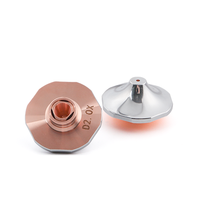 DX D28 M11 Nozel Laser Lapis Ganda Tepi Renda Heksagonal Berlapis Krom dari Tembaga untuk Pemotong Laser Serat Han.