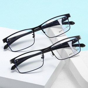 <span class=keywords><strong>Lunettes</strong></span> <span class=keywords><strong>de</strong></span> <span class=keywords><strong>lecture</strong></span> multifocus <span class=keywords><strong>progressives</strong></span> à zoom intelligent en métal mince pour hommes presbytie photochromique bifocale anti-lumière bleue - Product Image 3