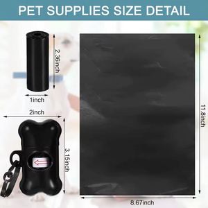 Bolsas para excrementos de perro impermeables de material PE con logotipo personalizado de fábrica al por mayor para conejos, 12/16 unidades/caja, para el hogar y paseos al aire libre con cachorros - Product Image 4