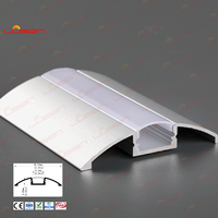 Profilé en aluminium série 6000 pour LED, 56,6 mm x 11 mm, pour cuisine, anodisé, perforé, LS-122 LvSen