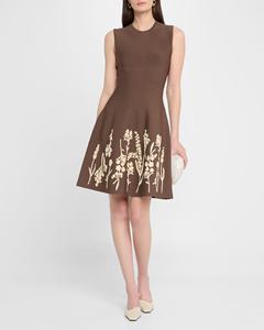 Vestido de Verano Personalizado para Mujer, Elegante, para Fiesta o Boda, Estilo Línea A, Tejido Floral, Cuello Redondo, Sin Mangas, Holgado, Mini Vestido - Product Image 5