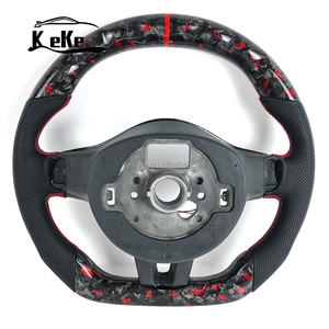 Volante Deportivo de Fibra de Carbono Forjado con LED <span class=keywords><strong>Rojo</strong></span> para Volkswagen <span class=keywords><strong>Polo</strong></span> Golf Mk6 Mk7 <span class=keywords><strong>GTI</strong></span> Passat B7 B8, Admite Personalización - Product Image 5