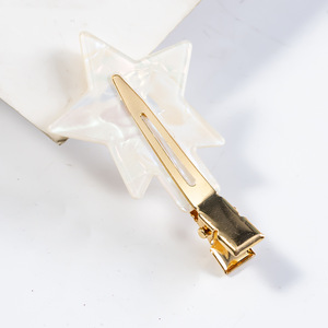 5.2 cm Acrylic boby Clip năm cánh sao tóc Claw Clip không có dấu vết trang điểm tóc Clip OEM - Product Image 3