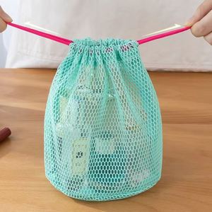 Mesh Drawstring <b>Storage</b> Pouch Bag Multi Purpose Travel Outdoor Activity Pouch <b>for</b> Digital Products <b>Makeup</b> Bag - Product Image 4