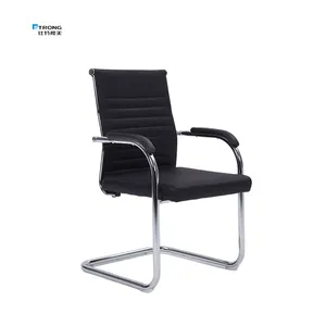Mobili per ufficio di fascia alta sedie per visitatori da ufficio in pelle Pu con schienale esecutivo nero