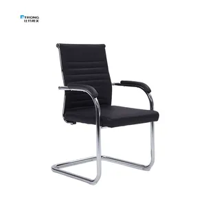 High-End Kantoormeubilair Zwart Executive Back Pu Lederen Kantoorbezoekersstoelen