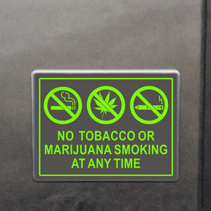 禁煙環境を指揮するたばこやマリファナの喫煙サインはありません - Product Image 5