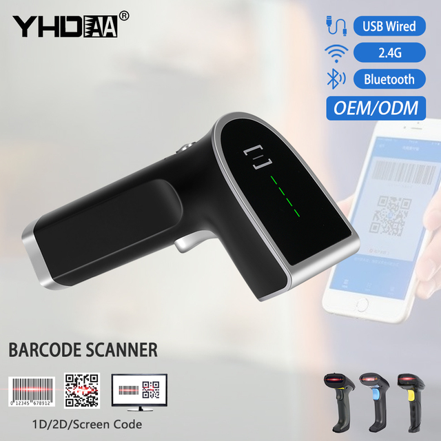 YHDAA High Quality 3 in 1 for Wireless CMOS 2D Barcode Reader Handheld QR Code Scanner USB Interface in Stock