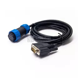 Connecteur de câble étanche SP13 SP17 SP21 vers prise femelle mâle <span class=keywords><strong>DB</strong></span> 9 broches IP68 circulaire en PVC 2 3 4 5 6 7 9 broches - Product Image 4