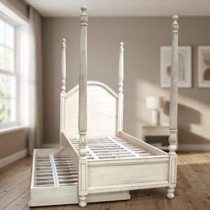 Diseño clásico vintage blanco de color litera cama con póster cama hecha de madera - Product Image 2