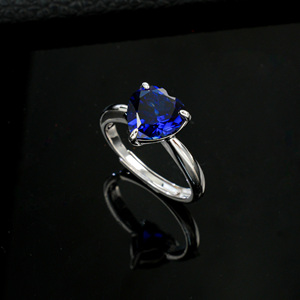 S925 Silver Sapphire <b>Ring</b> - Product Image 2