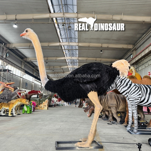 Safari Park Zoo Animales realistas personalizados Animatronic Modelo de simulación de avestruz - Product Image 1