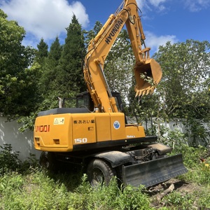 Excavadora de Ruedas Usada Hyundai Modelo 2020 de 15 Toneladas de Segunda Mano con Cucharón de Excavación Amarillo - Product Image 6