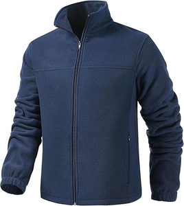 Veste <span class=keywords><strong>polaire</strong></span> unisexe épaisse à manches longues, chaude pour l'automne, col montant, avec poches zippées, coupe classique, fermeture éclair intégrale - Product Image 4