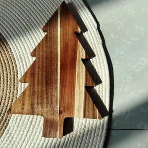Tabla de Quesos de Madera con Forma de Árbol de Navidad, 38 cm, Tabla de Cortar de Madera de Acacia para Uso en la Cocina - Product Image 5