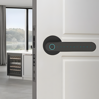 Serrure de porte intelligente Vertexis Tuya WiFi Cloud, empreinte digitale, sans clé, application TTlock, contrôle à distance, alliage d'aluminium pour porte en bois, maison intelligente
