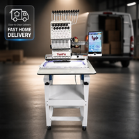 Machine à broder informatisée professionnelle à tête unique 15 aiguilles, système Dahao, WIFI intelligent, entrepôt américain, prête à être expédiée