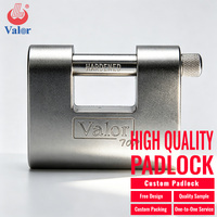 Cadenas ovale de sécurité en acier massif chromé de haute qualité 65 75 85 95 mm à clé, verrouillage à levier unique Valor OVB21, vente chaude