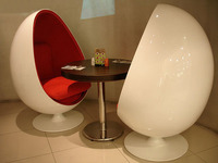 Meilleur prix pour fauteuil relaxant en fibre de verre, fauteuil ovale de luxe pour salon, fauteuil de détente pour jardin et extérieur