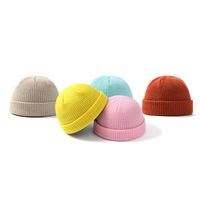 Bonnet Docker en tricot côtelé sans revers pour l'automne/hiver, idéal pour l'école, personnalisable avec logo – Vente en gros