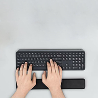 Repose-poignets ergonomique en mousse à mémoire de forme pour clavier, noir, blanc, or, argent