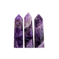 Colonne de cristal d'améthyste hexagonale naturelle violette, ornements en cristal pour décoration intérieure rêveuse, mariages, anniversaires, remises de diplômes
