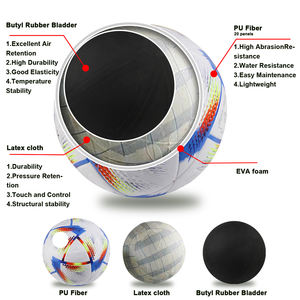 Lydo מותאם אישית ביצועים גבוהים גודל 5 pu כדורגל כדורגל יומי מתאים מתאים עור גומי למינציה - Product Image 3