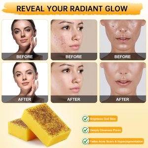 <span class=keywords><strong>Savon</strong></span> <span class=keywords><strong>Exfoliant</strong></span> Naturel Éclaircissant au <span class=keywords><strong>Lait</strong></span> de Chèvre et Citron Curcuma pour la Revitalisation de la Peau et l'Élimination des Taches Brunes - Product Image 5