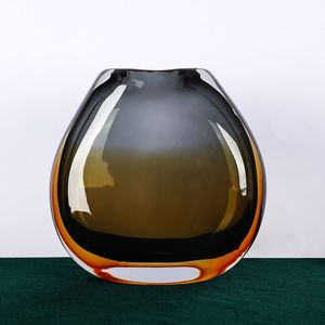 clear Glass <strong>Flower</strong> <strong>Vases</strong> Thick Water Drop Shape Agate Colored Floral Arrangement <strong>Vase</strong> for Home Wedding Centerpiece Decoration - Product Image 4