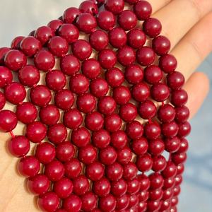 Cuentas de Cristal Rojo Hechas a Mano en Oferta, Cinabrio de la Suerte para Mujeres y Hombres, Fabricación de Joyas DIY, Pulseras y Collares - Product Image 2