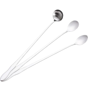 DFU0195 Cuchara de degustación para chef, de acero inoxidable, con mango largo, cuchara para té, cuchara larga para miel, cuchara para mezclar bebidas en bar, cuchara para mezclar vino - Product Image 1