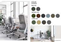 Silla de oficina gerencial altura ajustable respaldo alto malla hogar Oficina escritorio silla giratoria ergonómica silla con reposabrazos 4D PU