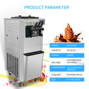 Mvckyi 110V 1800W thương mại tự động mềm phục vụ Máy làm kem giá bán buôn đông lạnh Acai <span class=keywords><strong>Sundae</strong></span> máy - Product Image 5