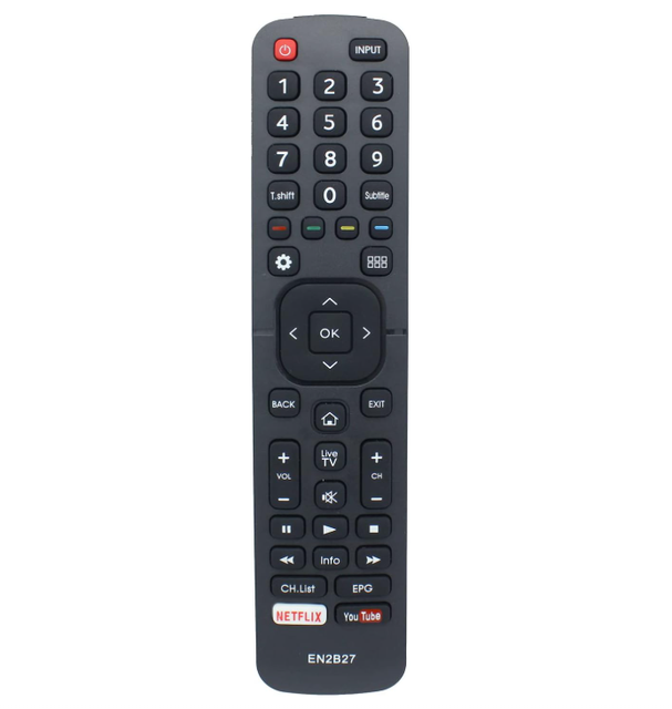 The Replacement EN2B27 Remote Control Is Used for Hisense TVs and Also Works with EN2A27, EN2C27, EN2D27, and EN2B27HB