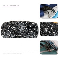 Cher gothique noir minerai cheveux Barrette noir strass pinces à cheveux haute qualité dame femmes cheveux Barrette Clips