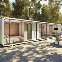 Cabane Apple, Cabane Apple, conteneur habitable de 40 pieds, utilisation hôtelière, panneau sandwich, design moderne, caractéristique respirante, installation facile, extérieur
