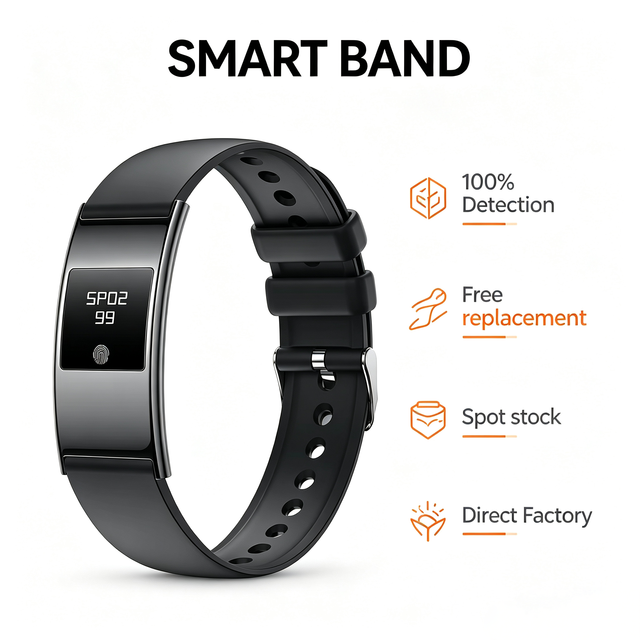 2026 QW800 Touch Screen Smart Band Heart Rate SpO2 Sleep Monitor, Interchangeable Straps Message Reminder Unisex Fitness Tracker