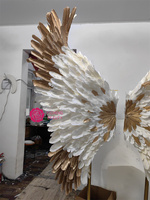 Yicheng Beauty Großhandel Weiß und Gold Big Size Angel Feather Wings für Kunst handwerk DIY Party Geschenk Dekoration mit günstigen Preis