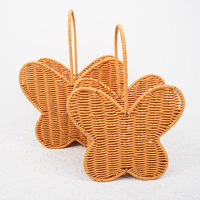 Panier de pique-nique moderne pour enfants, pour pique-niques, fêtes, en plastique écologique, en forme de papillon, avec poignée pour le stockage des aliments, camping en plein air