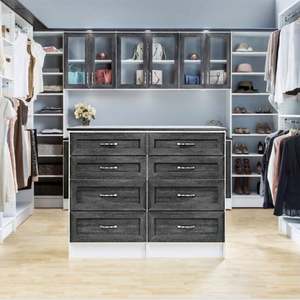 Armoire et dressing de style moderne européen avec éclairage LED pour vêtements et chaussures - Product Image 6