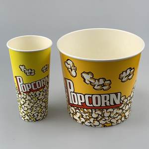 Seau en papier jetable personnalisé pour popcorn et poulet frit, 24 oz, 32 oz, 85 oz, 170 oz, gobelet à popcorn - Product Image 3
