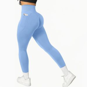 Pantaloni da Yoga a vita alta <span class=keywords><strong>Leggings</strong></span> da <span class=keywords><strong>donna</strong></span> a <span class=keywords><strong>4</strong></span> vie elasticizzati abbigliamento Fitness con tasche per il controllo della pancia Gym Pilates vestiti - Product Image 6